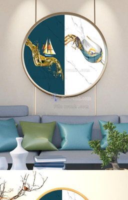 File tranh File tranh hiện đại pha lê gương KF96746 (bản gốc) treo tường