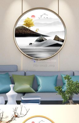 File PSD File tranh hiện đại pha lê gương KF96770 (nguyên bản) cho thiết kế