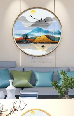 File PSD File tranh hiện đại pha lê gương KF96773 (chất lượng in ấn)