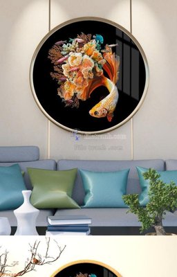 Tải file File tranh hiện đại pha lê gương KF96809 (gốc) in nhanh