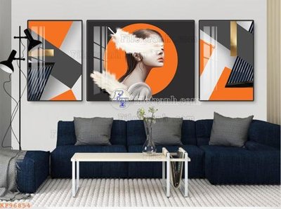 File ảnh File tranh hiện đại pha lê gương KF96854 (gốc) cho trang trí nhà hàng