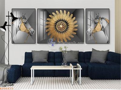 File in ấn File tranh hiện đại pha lê gương KF96873 (bản gốc) chất lượng cao