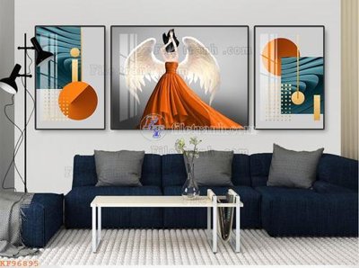 File ảnh File tranh hiện đại pha lê gương KF96895 (gốc) cho trang trí nội thất