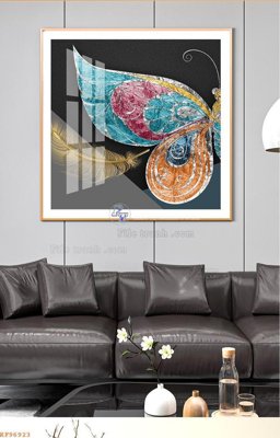 File gốc in mica File tranh hiện đại pha lê gương KF96923 chất lượng