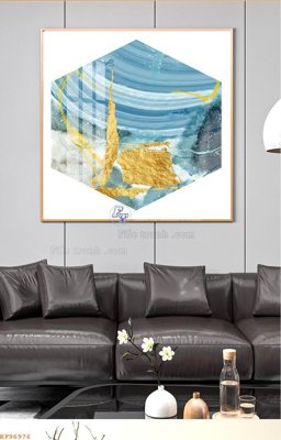 File in trần File tranh hiện đại pha lê gương KF96976 (bản gốc) bầu trời