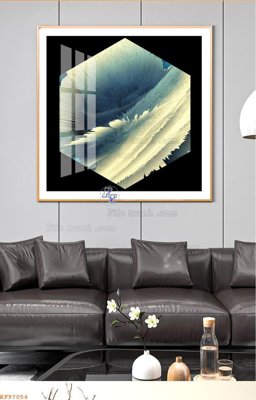 File gốc File tranh hiện đại pha lê gương KF97054 (in tráng gương) sang trọng