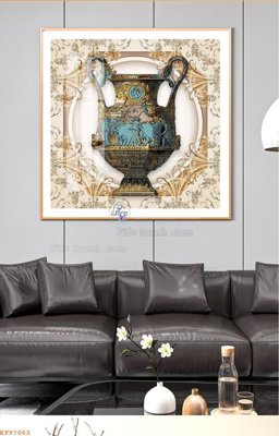 File in trần File tranh hiện đại pha lê gương KF97062 (bản gốc) đại dương