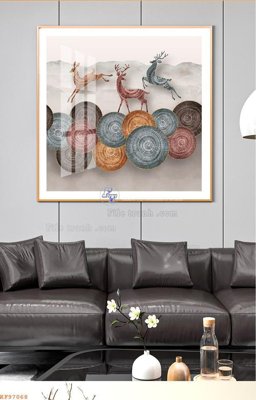 File gốc File tranh hiện đại pha lê gương KF97068 (chuẩn màu) cho in offset