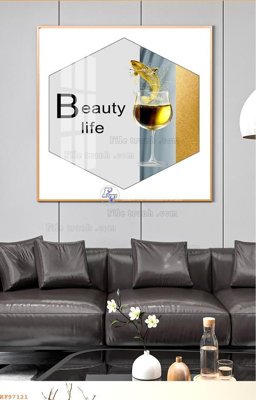 Download file File tranh hiện đại pha lê gương KF97121 (gốc) in mica đèn LED