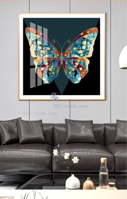 File gốc in mica File tranh hiện đại pha lê gương KF97129 chất lượng