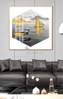 File gốc File tranh hiện đại pha lê gương KF97141 (in ấn) màu sắc trung thực