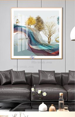 Download file tranh PSD File tranh hiện đại pha lê gương KF97149 để chỉnh sửa