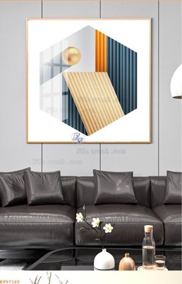 File tranh File tranh hiện đại pha lê gương KF97165 (file gốc) chủ đề phong thủy