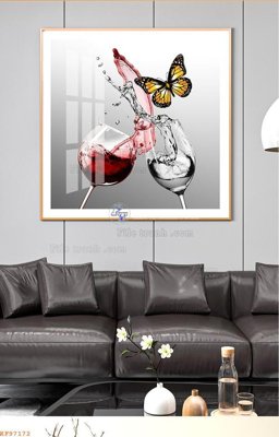 File ảnh gốc File tranh hiện đại pha lê gương KF97172 (chuyên in mica)