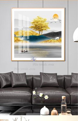 File gốc File tranh hiện đại pha lê gương KF97191 (thiết kế) cho in ấn