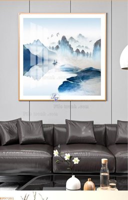 File tranh File tranh hiện đại pha lê gương KF97201 (gốc) chủ đề thiên nhiên