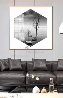 Tải file File tranh hiện đại pha lê gương KF97207 (gốc) làm tranh trang trí