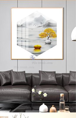 File ảnh File tranh hiện đại pha lê gương KF97208 (gốc) in poster