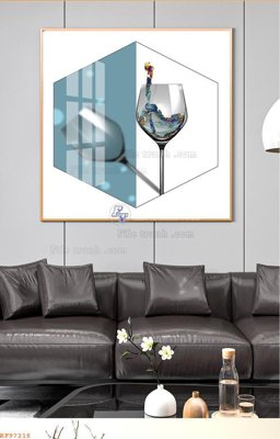 File gốc File tranh hiện đại pha lê gương KF97218 (phong cách) tối giản