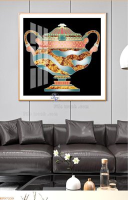 Ảnh gốc file in lụa File tranh hiện đại pha lê gương KF97239 chi tiết