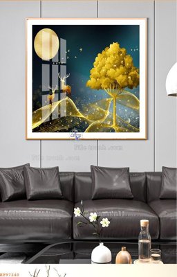 Download file gốc File tranh hiện đại pha lê gương KF97240 (in lụa) cao cấp