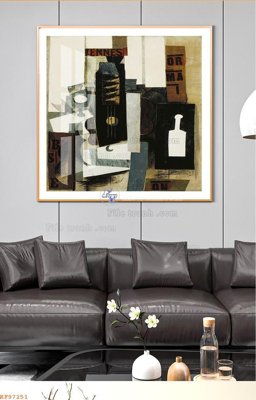 File PSD File tranh hiện đại pha lê gương KF97251 (bản gốc) đã tách nền