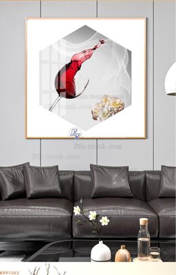 Ảnh gốc File tranh hiện đại pha lê gương KF97262 (nét căng) in mica