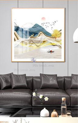 File gốc File tranh hiện đại pha lê gương KF97281 (in lụa) cao cấp