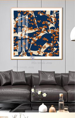 File gốc File tranh hiện đại pha lê gương KF97291 (in lụa) trang trí tường