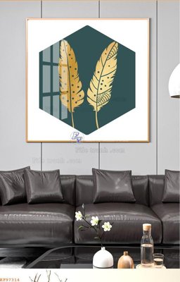 File in trần File tranh hiện đại pha lê gương KF97314 (bản gốc) bầu trời