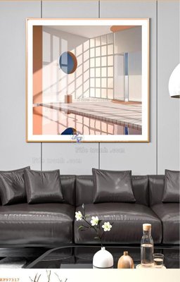 Tải về hình ảnh gốc File tranh hiện đại pha lê gương KF97317 sắc nét