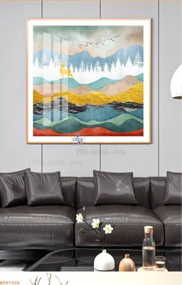 File in mica File tranh hiện đại pha lê gương KF97336 (ảnh gốc) đẹp