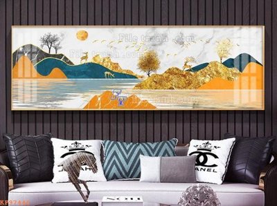 File in trần File tranh hiện đại pha lê gương KF97446 (bản gốc) trời sao