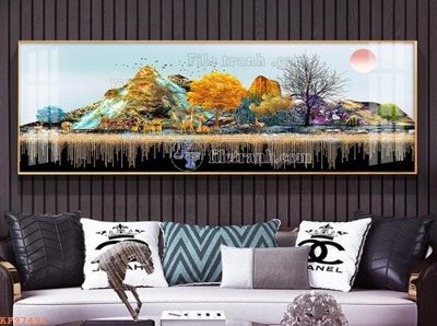 File tranh gốc File tranh hiện đại pha lê gương KF97491 (bản đẹp) độc quyền