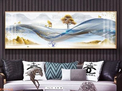 File ảnh File tranh hiện đại pha lê gương KF97495 (gốc) trang trí khách sạn