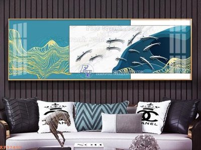 File tranh File tranh hiện đại pha lê gương KF97497 (bản gốc) treo tường