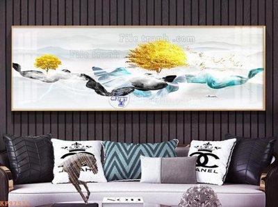 File tranh File tranh hiện đại pha lê gương KF97511 (gốc) chủ đề thành phố