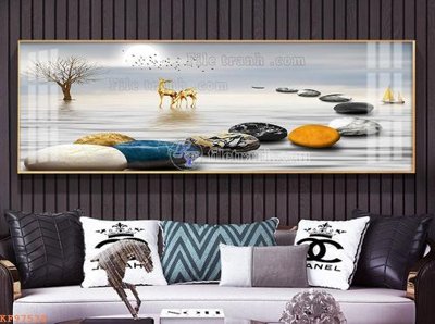 File tranh in tráng gương File tranh hiện đại pha lê gương KF97538 (siêu nét)