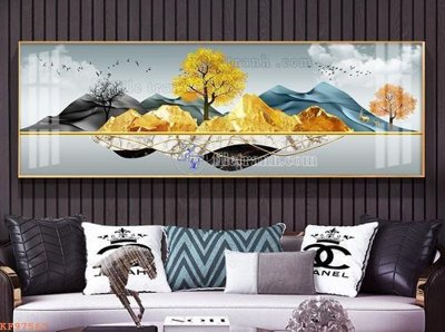 File gốc File tranh hiện đại pha lê gương KF97567 (in mica) làm bảng hiệu