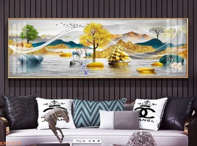 File gốc File tranh hiện đại pha lê gương KF97579 (trang trí) phòng ngủ