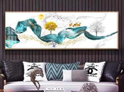 File gốc File tranh hiện đại pha lê gương KF97703 (ảnh chi tiết) để in lụa