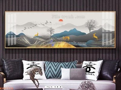 Tải file gốc in lụa File tranh hiện đại pha lê gương KF97718 siêu nét