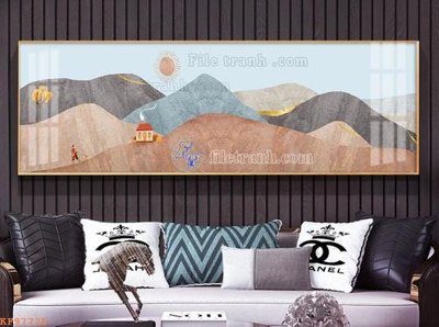 File in trần File tranh hiện đại pha lê gương KF97725 (file gốc) phong thủy