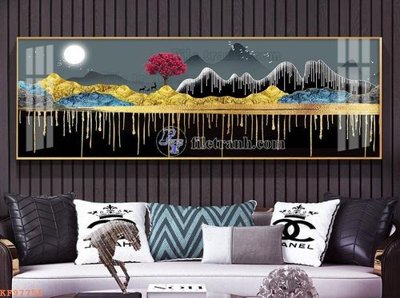 Tải file File tranh hiện đại pha lê gương KF97755 (PSD) cho in tranh 3D