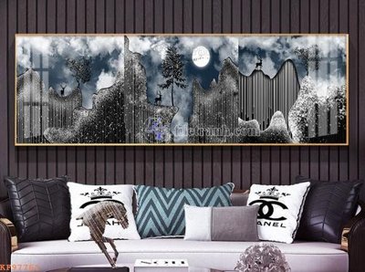 File gốc File tranh hiện đại pha lê gương KF97761 (chuẩn màu) cho in offset