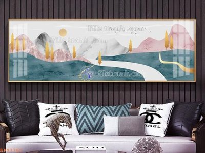 File gốc File tranh hiện đại pha lê gương KF97767 (dành cho trang trí nội thất)