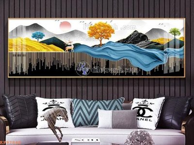 File tranh in tráng gương File tranh hiện đại pha lê gương KF97848 (siêu nét)