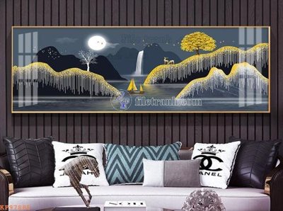 File tranh File tranh hiện đại pha lê gương KF97885 (gốc) phong cách tối giản