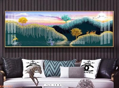 File gốc File tranh hiện đại pha lê gương KF97987 (trang trí) phòng ngủ