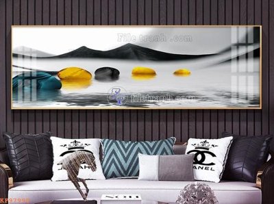 Ảnh gốc file in lụa File tranh hiện đại pha lê gương KF97990 chi tiết